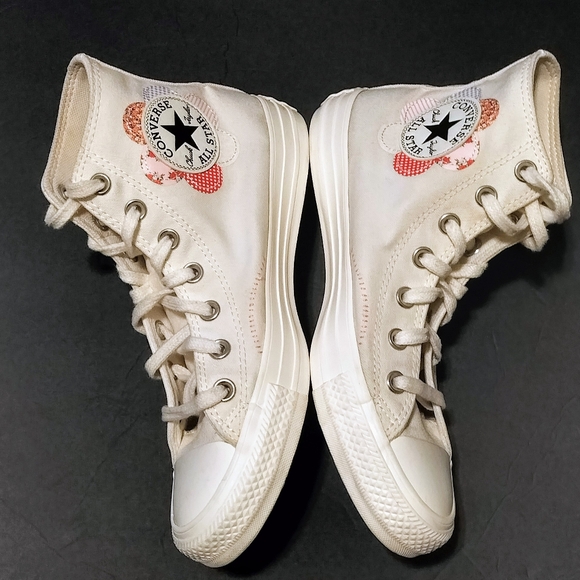 Size 7.5 - Converse Chuck Taylor All Star Crafted Patchwork Shoes Egret A05195C - Picture 5 of 12